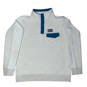 Patagonia Quilt Snap-T Pullover Womens White High Neck Pocket Size M